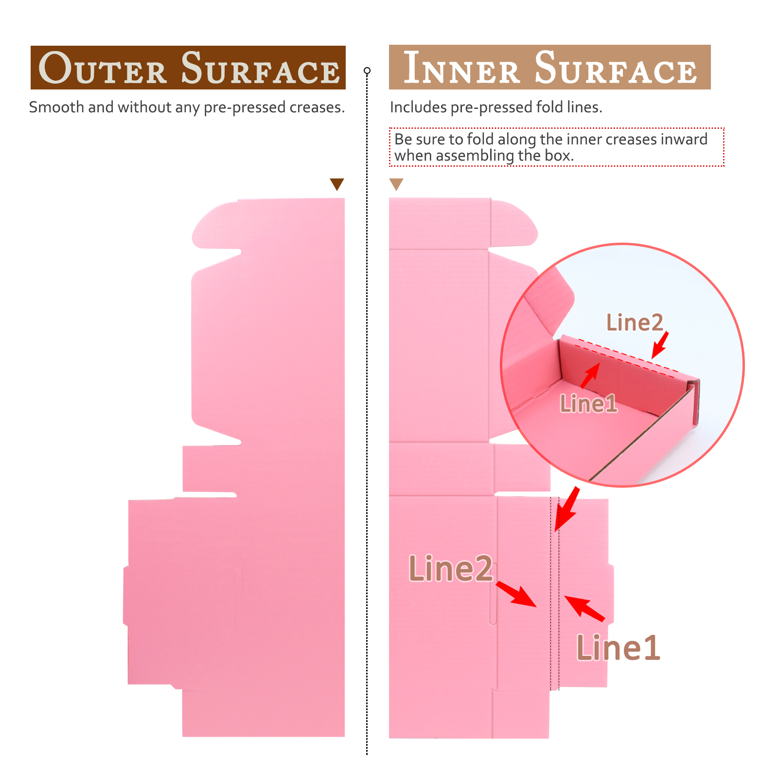 Bright Pink Mailing Boxes with Tuck-Top Lids – Available in Multiple Sizes - Image 5